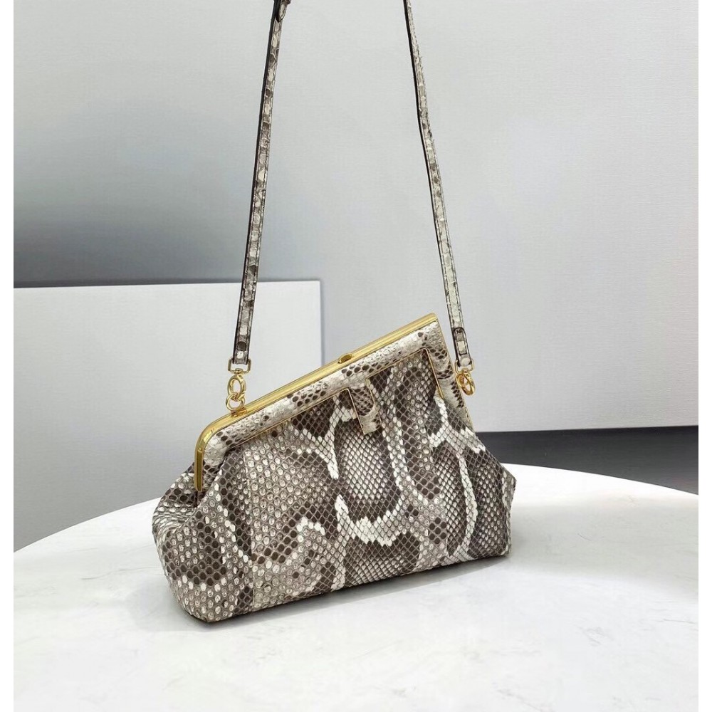 Fendi Small First Bag In Natural Python Leather LDBS241298