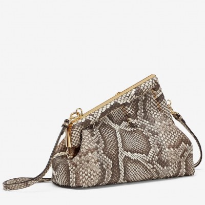 Fendi Small First Bag In Natural Python Leather LDBS241298