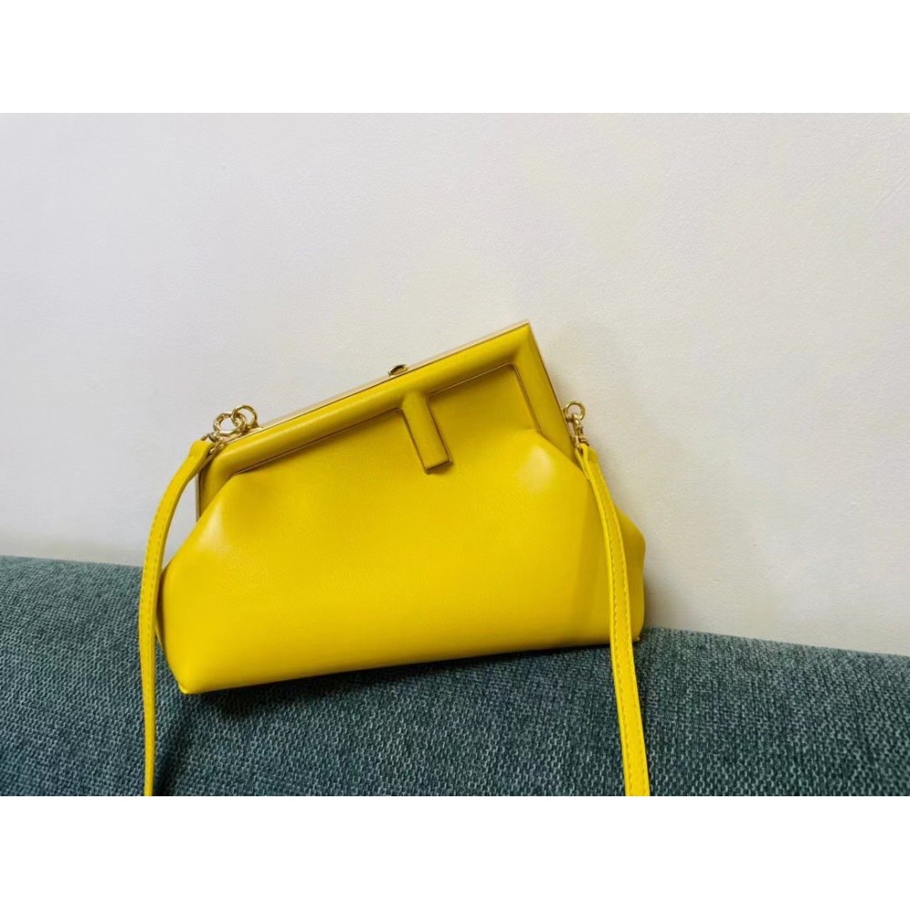 Fendi Small First Bag In Yellow Nappa Leather LDBS241303