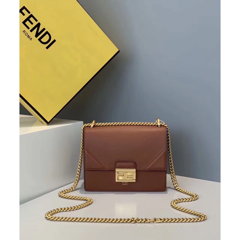 Fendi Small Kan U Bag In Brown Calfskin LDBS241311