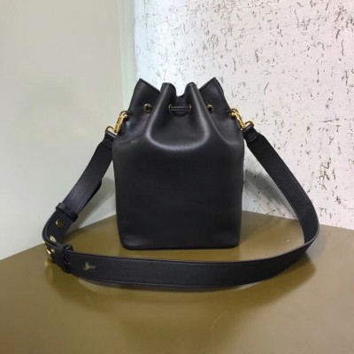 Fendi Small Mon Tresor Bucket Bag In Black Calfskin LDBS241320