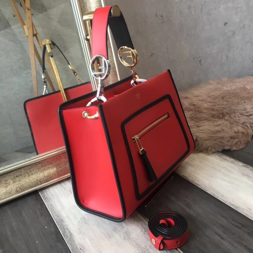 Fendi Small Runaway Bag In Red Calfskin Leather LDBS241332