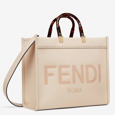 Fendi Sunshine Medium Shopper Bag In Beige Calfskin LDBS241337