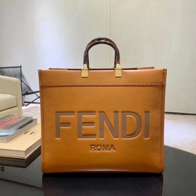 Fendi Sunshine Shopper Bag In Brown Calfskin LDBS241352