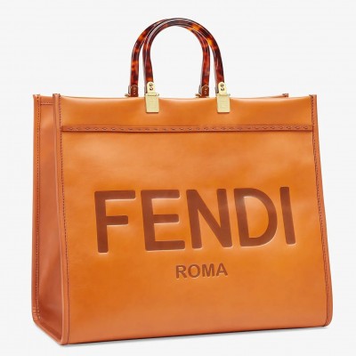 Fendi Sunshine Shopper Bag In Brown Calfskin LDBS241352