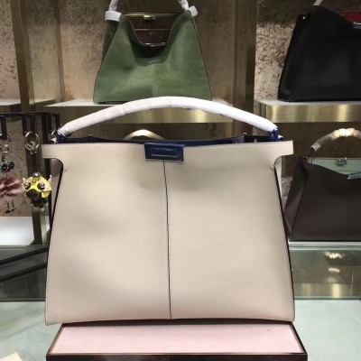 Fendi White Peekaboo X Lite Large Bag LDBS241369