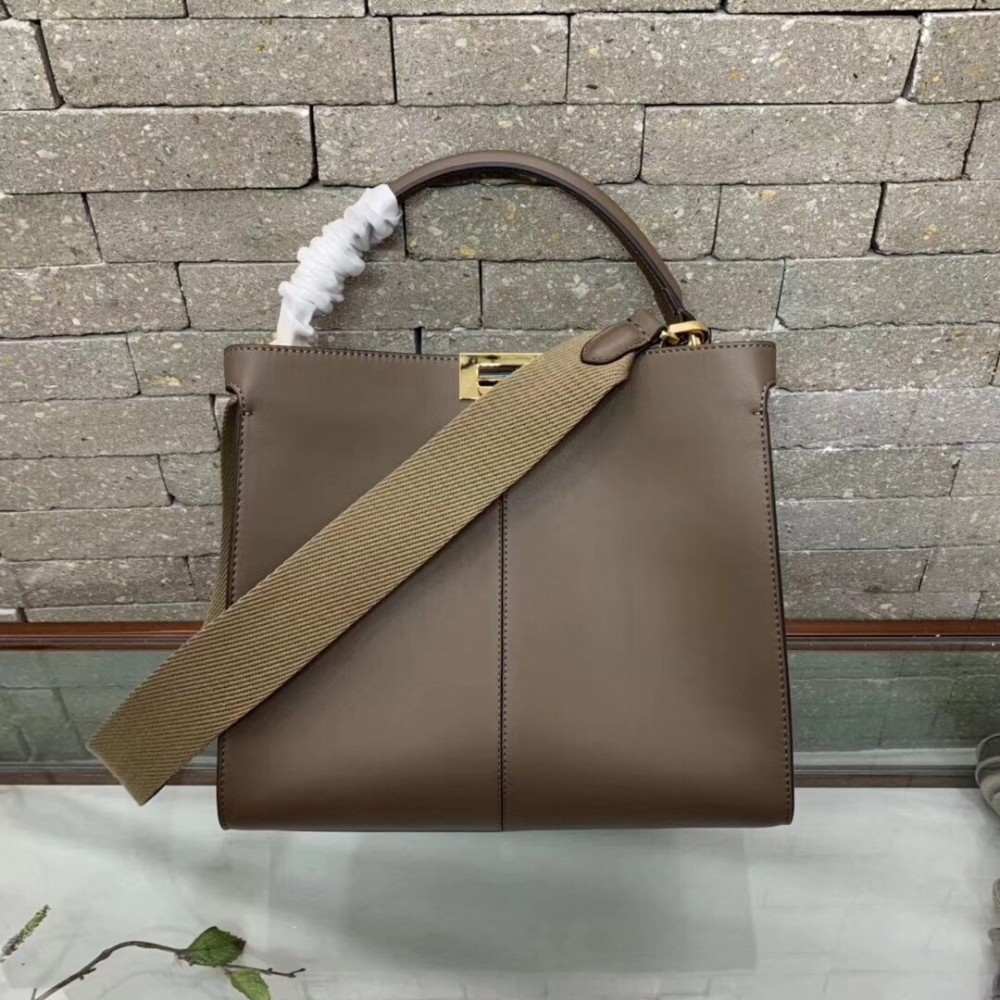 Fendi Brown Peekaboo X Lite Regular Bag