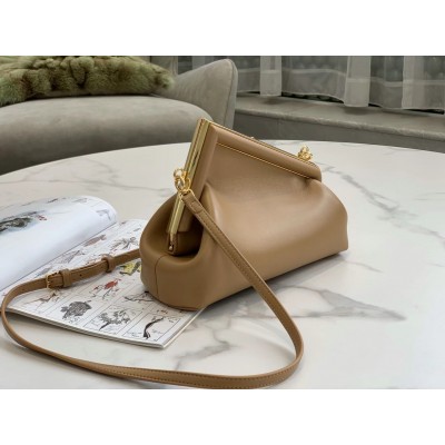 Fendi First Small Bag In Light Brown Nappa Leather