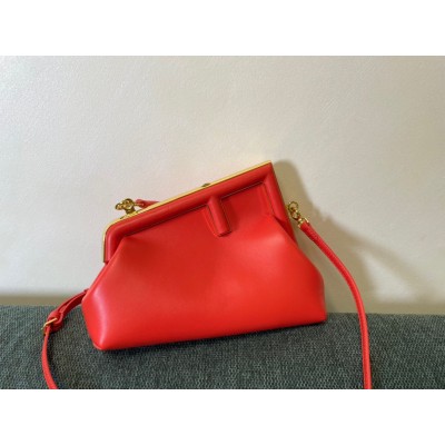 Fendi First Small Bag In Red Nappa Leather