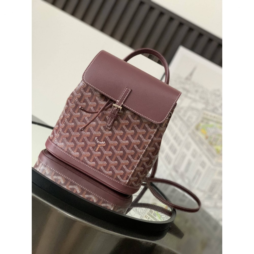 Goyard Alpin Mini Backpack Burgundy LDBS247769