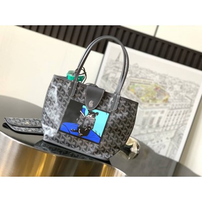 Goyard Anjou Mini Bag French Bulldog Grey LDBS247826