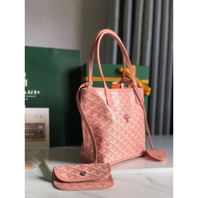 Goyard Anjou Mini Limited Edition Three-Color Y-Shaped Letters Painted Pink LDBS247839