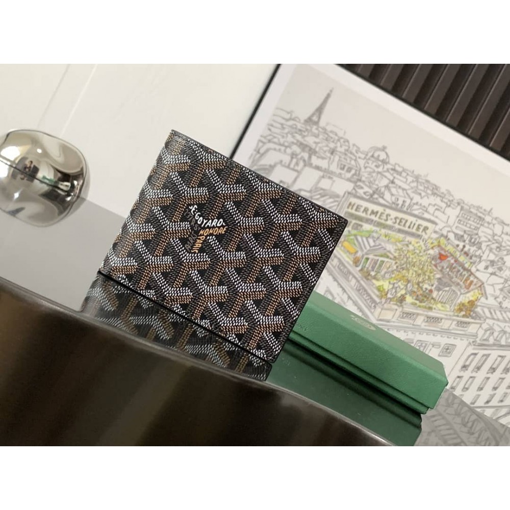 Goyard Card Wallet Black & Tan LDBS248117