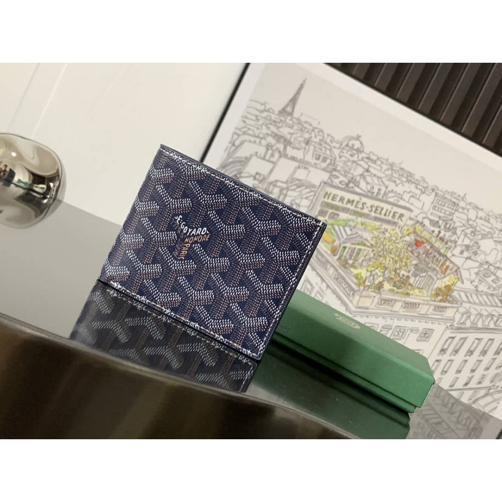 Goyard Card Wallet Navy Blue LDBS248121