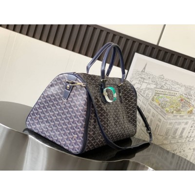 Goyard Croisiere 50 Duffle Bag Navy Blue LDBS248021