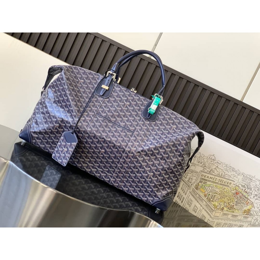 Goyard Duffle Bag 55 Navy Blue LDBS248026