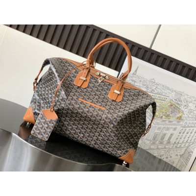 Goyard Duffle Bag Bowling 55 Black & Tan LDBS248028