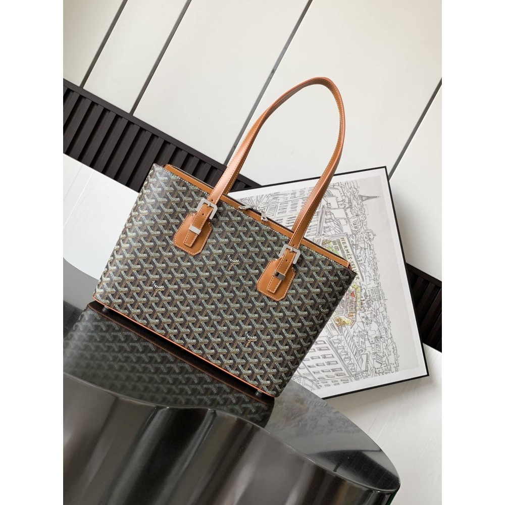 Goyard Marie Galante Bag Black & Tan LDBS247999