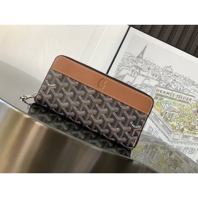 Goyard Matignon GM Wallet Black & Tan LDBS248139