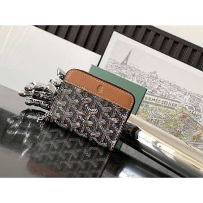 Goyard Matignon Mini Wallet Black & Tan LDBS247841