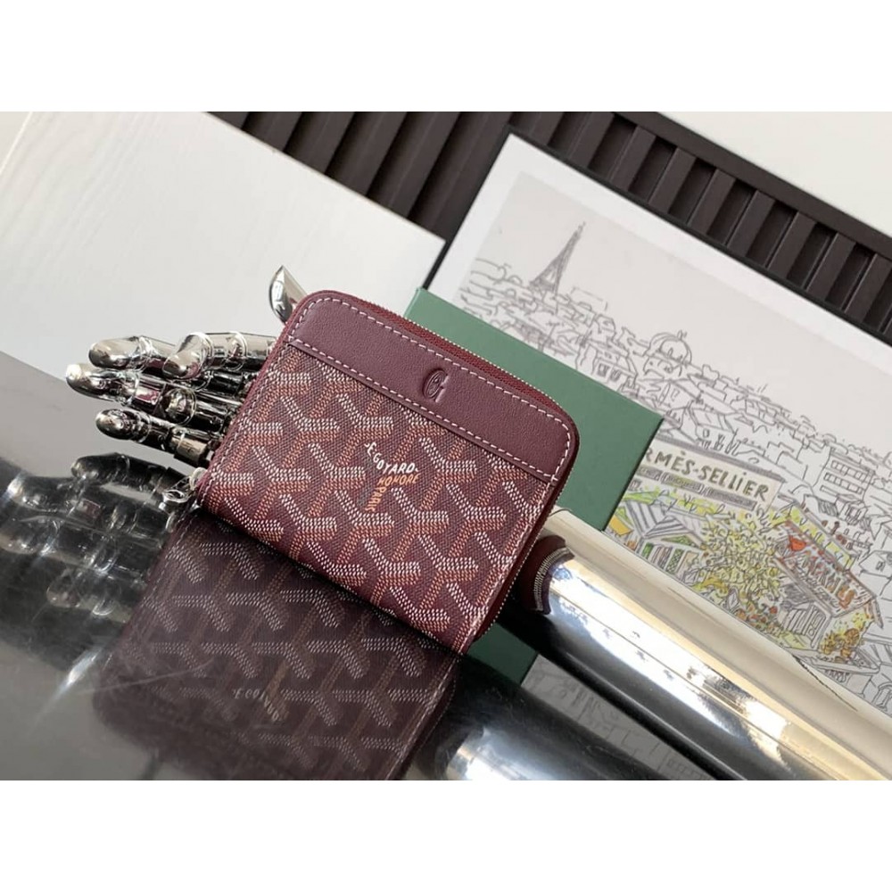 Goyard Matignon Mini Wallet Burgundy LDBS247842