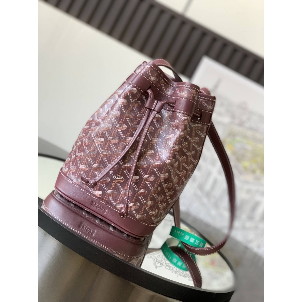 Goyard Petit Flot Bucket Bag Burgundy LDBS247932