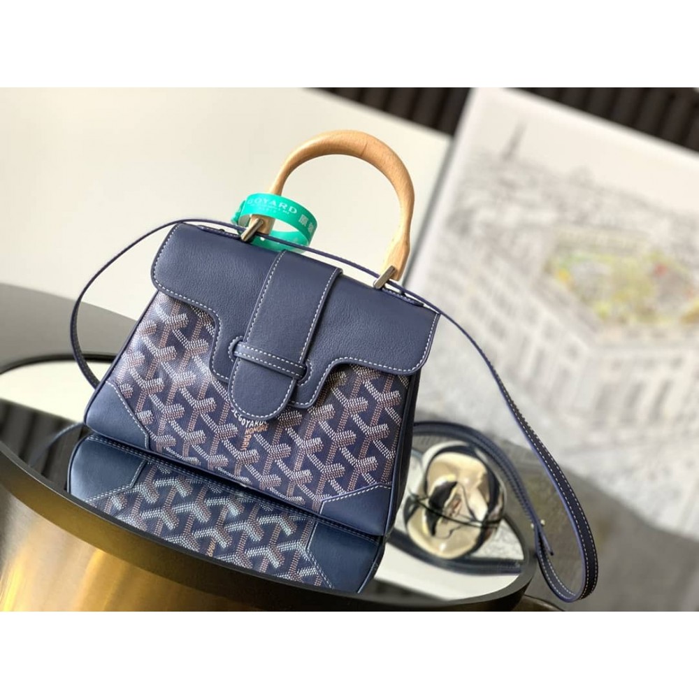 Goyard Saigon Souple Mini Bag Navy Blue LDBS247790