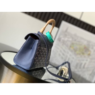 Goyard Saigon Souple Mini Bag Navy Blue LDBS247790