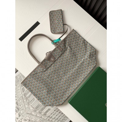 Goyard Saint Louis Goyardine Claire Voie GM Bag Turquoise LDBS247902