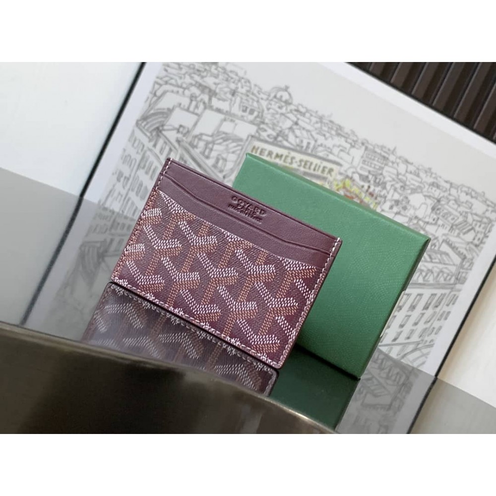 Goyard Saint-Sulpice Card Wallet Burgundy LDBS248162