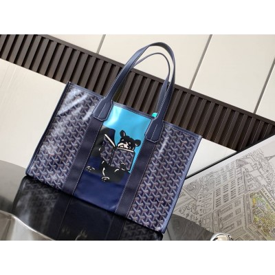 Goyard Villette MM Tote Bag Navy Blue LDBS247959