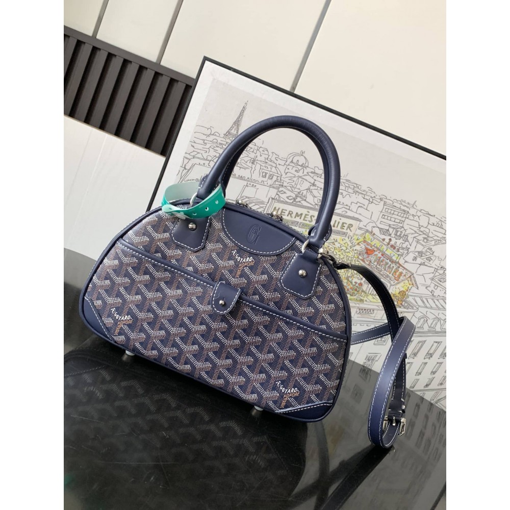 Goyard Vintage Bowling Bag Navy Blue LDBS248111