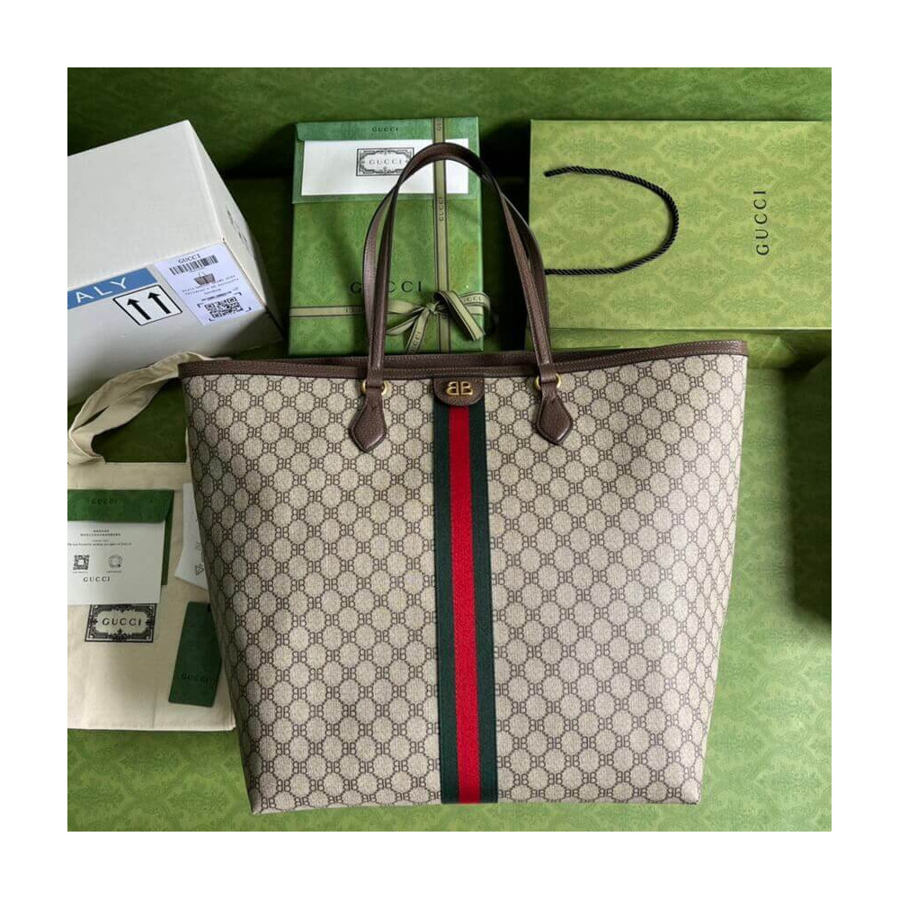 Balenciaga x Gucci Hacker Large Tote Bag Beige 680127 LDBS16148