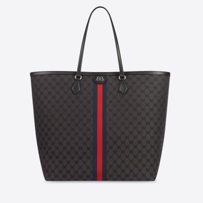 Balenciaga x Gucci Hacker Large Tote Bag Black 680127 LDBS16149