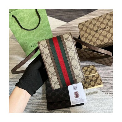 Balenciaga x Gucci Hacker Phone Bag Coffee 680130 LDBS16155