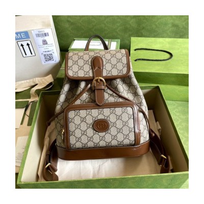 Gucci Backpack with Interlocking G in GG Supreme 674147 LDBS16139