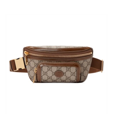 Gucci Belt Bag with Interlocking G in Brown GG Supreme 682933 LDBS16163