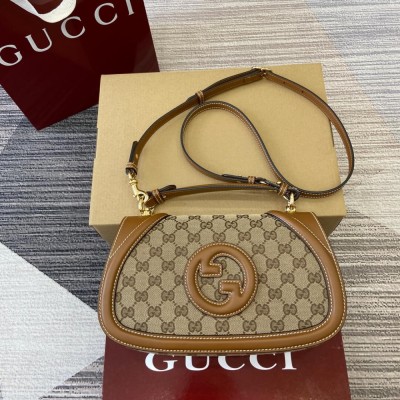 Gucci Blondie Small Top Handle Bag Brown Canvas 815714 LDBS16189