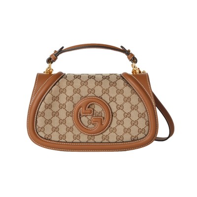 Gucci Blondie Small Top Handle Bag Brown Canvas 815714 LDBS16189