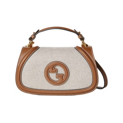 Gucci Blondie Small Top Handle Bag cotton linen canvas 815714 LDBS16190