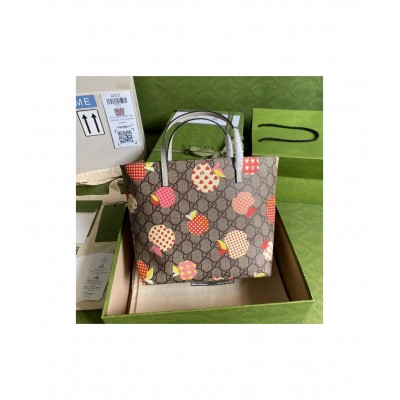 Gucci Children's GG Heart Apple Pattern Tote 410812 LDBS16562