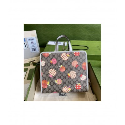 Gucci Children's GG Heart Apple Pattern Tote 605614 LDBS16563