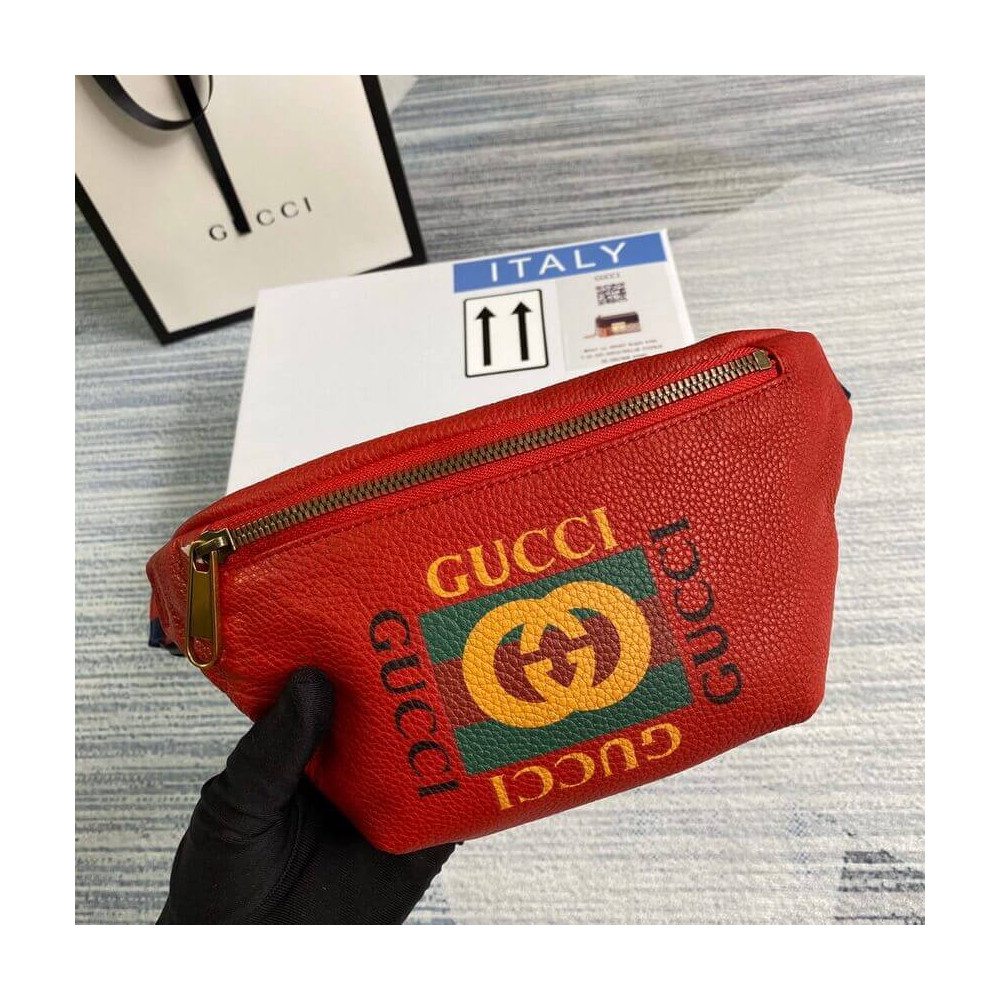 Gucci Coco Capitan Print Belt Bag Red 527792 LDBS16164