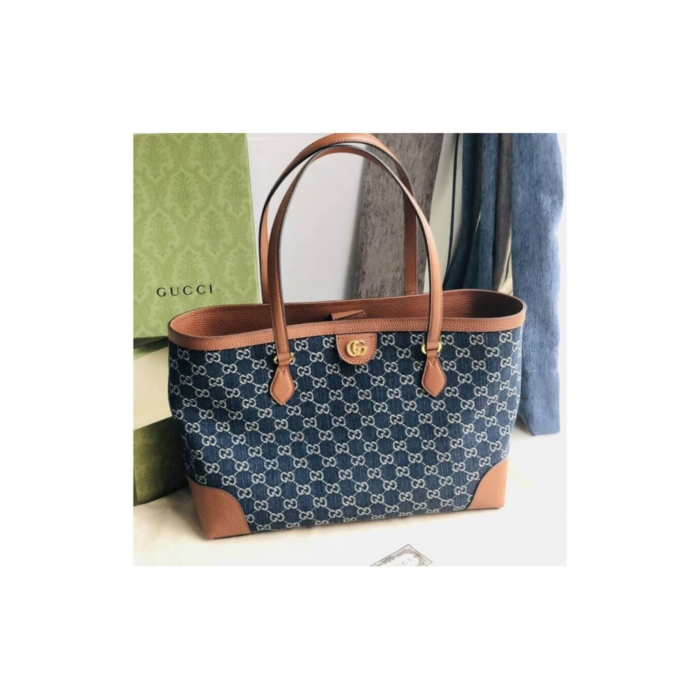 Gucci Denim Ophidia GG Medium Tote 631685 LDBS16441