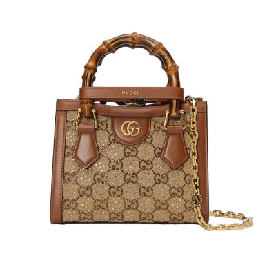 Gucci Diana Crystals Mini Tote Bag 707449 LDBS16564