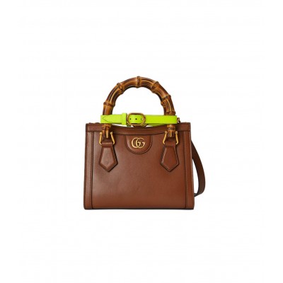 Gucci Diana Mini Tote Bag Brown 655661 LDBS16568