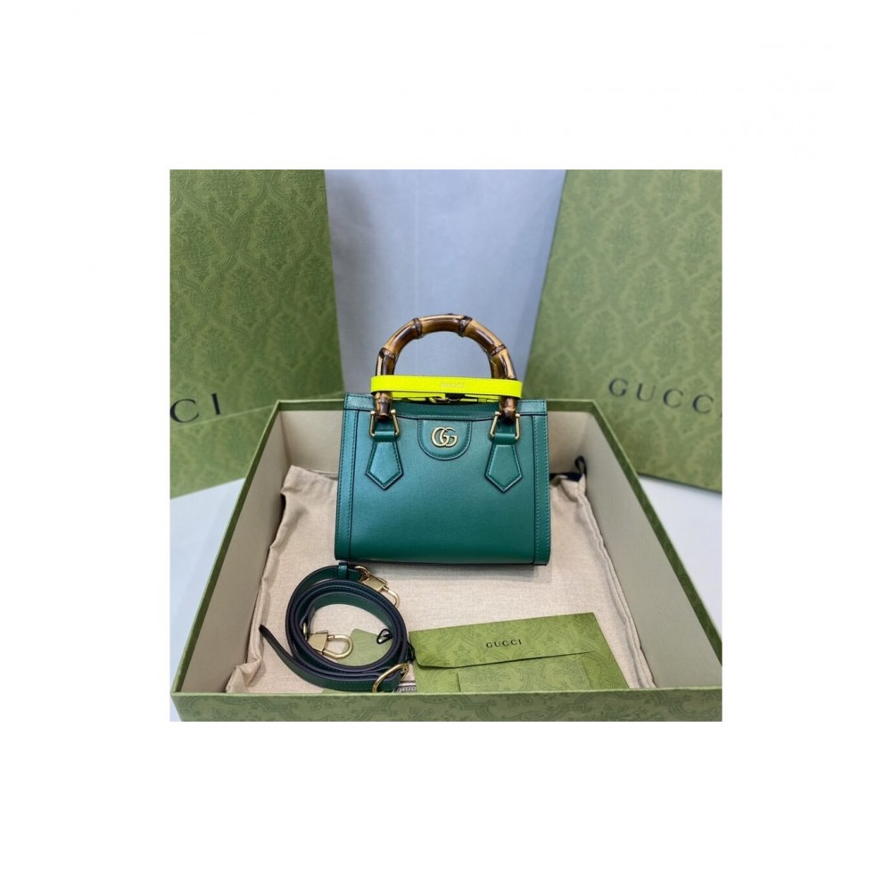 Gucci Diana Mini Tote Bag Green 655661 LDBS16569