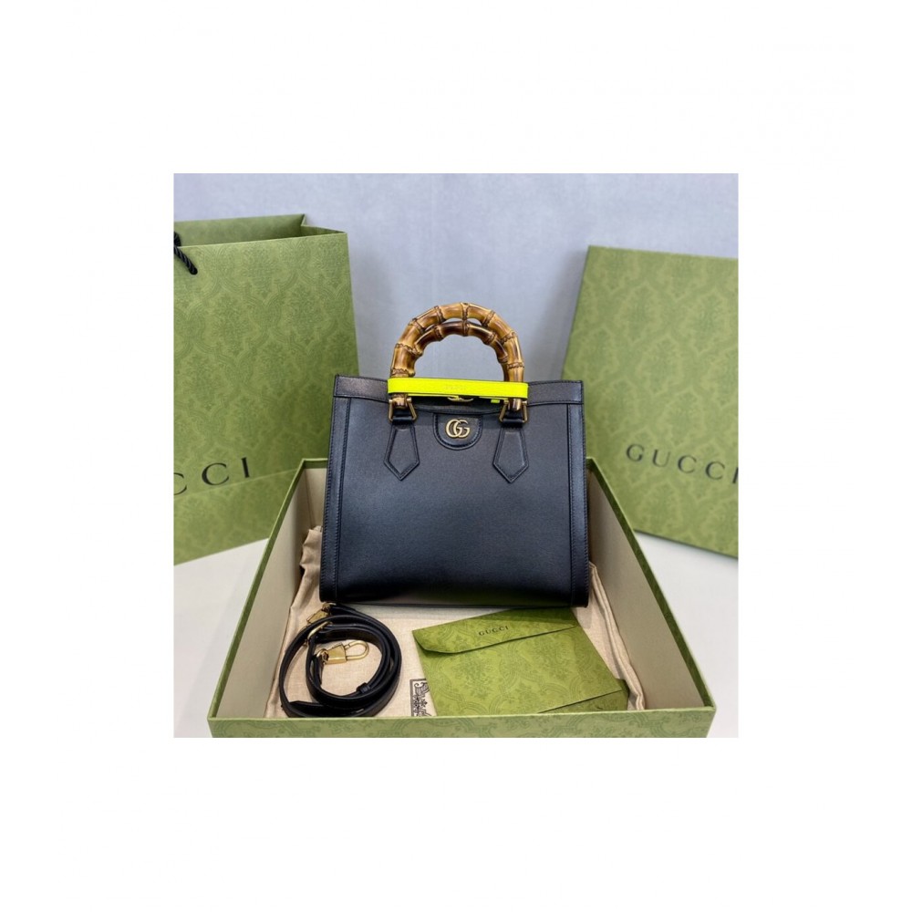 Gucci Diana Small Tote Bag Black 660195 LDBS16574