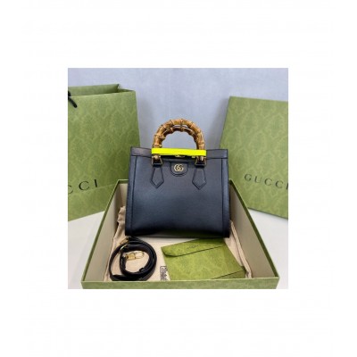 Gucci Diana Small Tote Bag Black 660195 LDBS16574