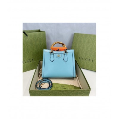 Gucci Diana Small Tote Bag Light Blue 660195 LDBS16578